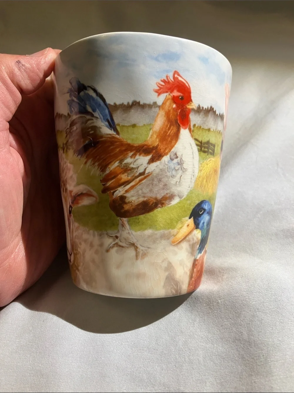 Pier one 16 ounce farm animal mug